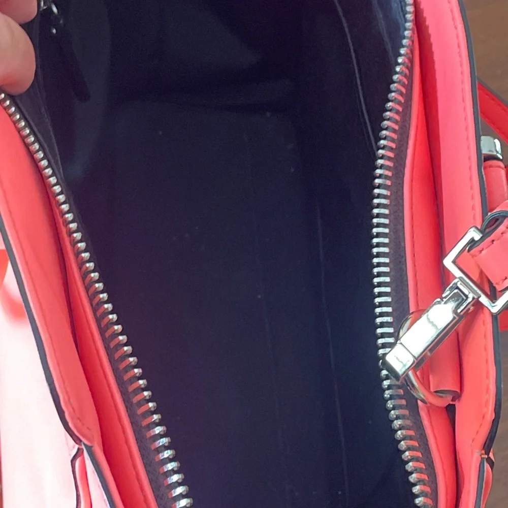 Milly Vibrant Coral Satchel with Detachable Strap